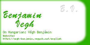 benjamin vegh business card